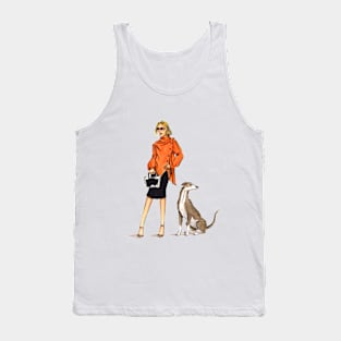 Chic Girl and Her Dog Tank Top